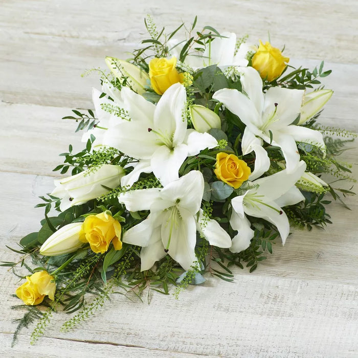 Rose and Lily Spray - Yellow Standard