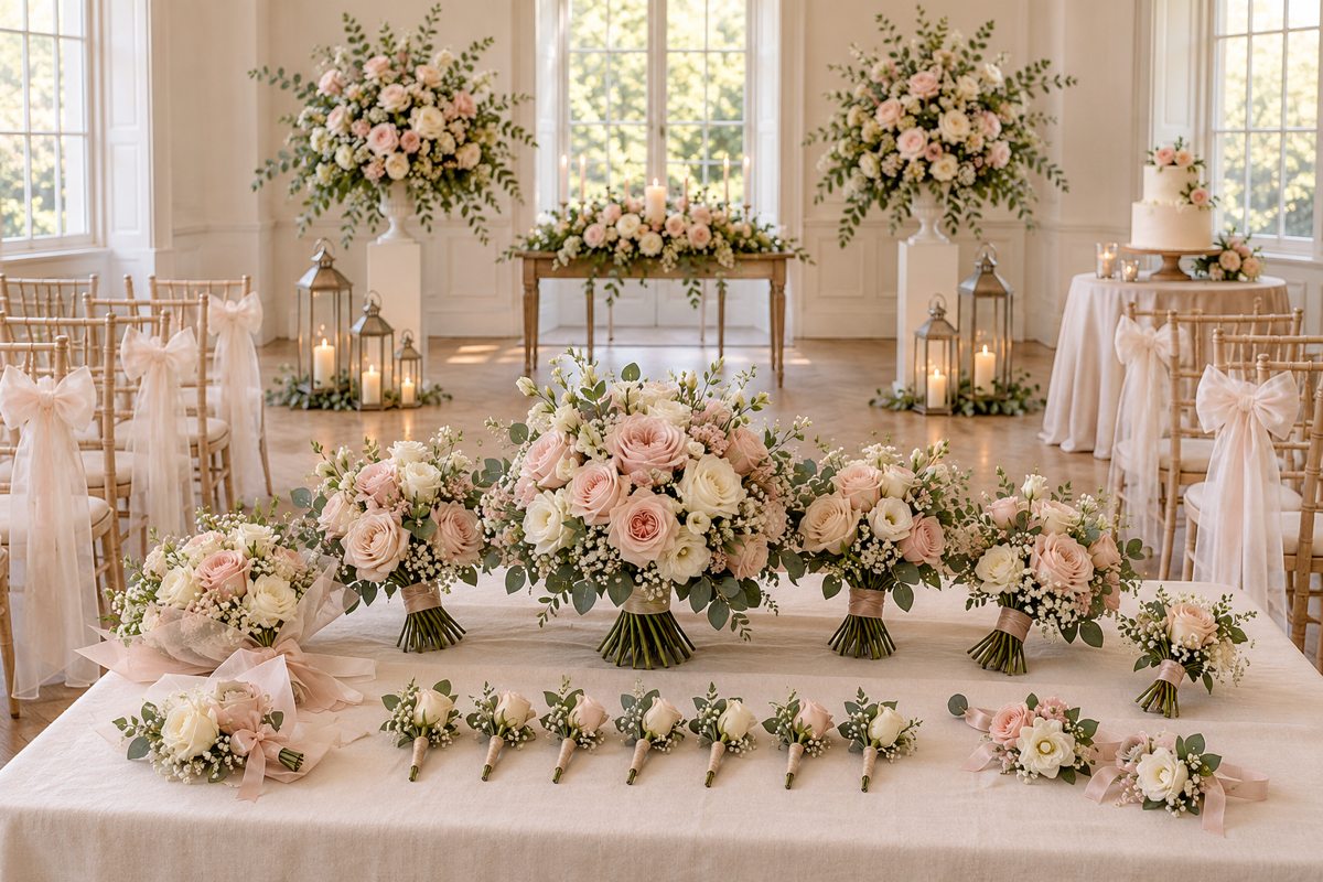 The Luxurious wedding flower package – blush and ivory floral design inspiration from Newlands Flower Boutique