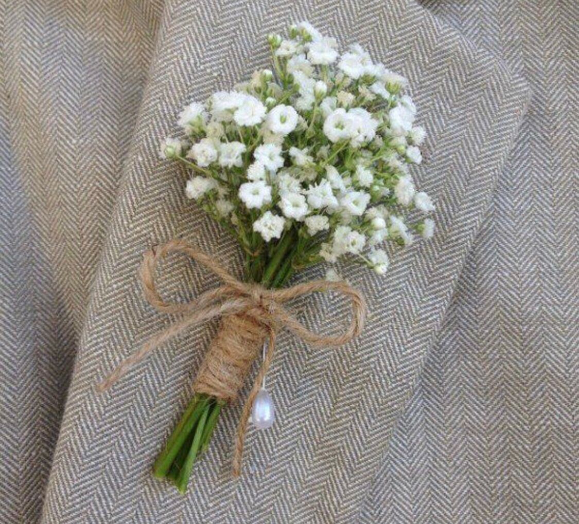 Babys Breath Bouttonniere