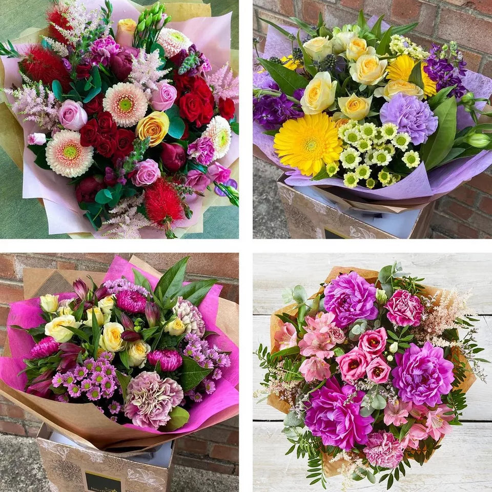 Sympathy hand-tied made with the finest flowers