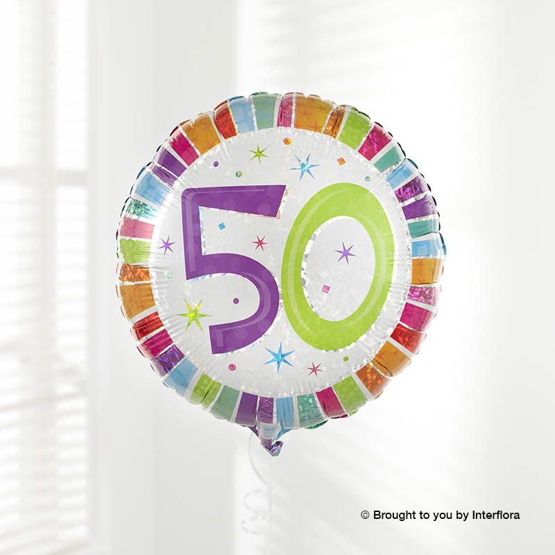 Happy 50th Birthday Balloon – Newlands Flower Boutique