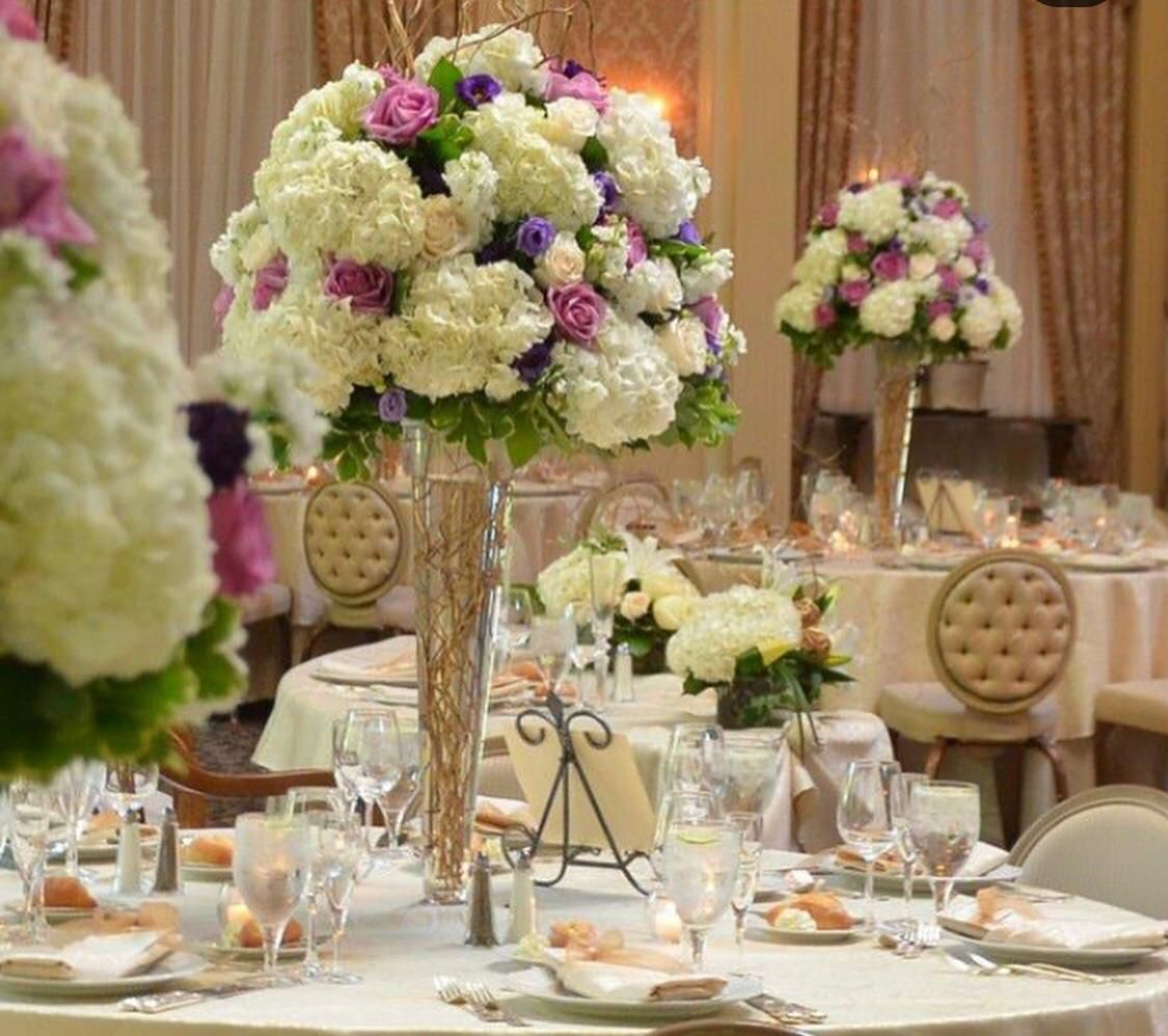 Lavender Purple and Whites with Hint of Gold High