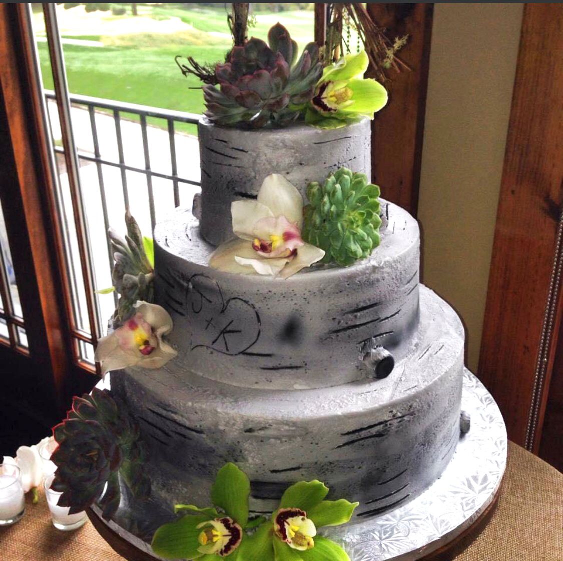 Orchid & Succulent Cake Flowers