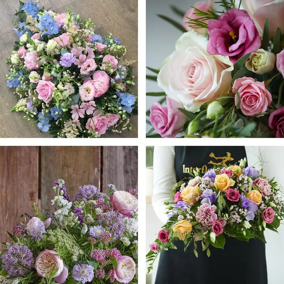 Funeral spray made with the finest flowers Florist Choice Std FB23