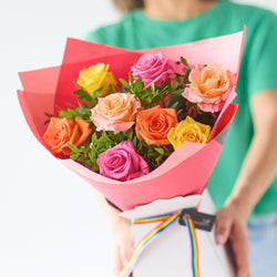A Rainbow of Roses Gift Box – Newlands Flower Boutique