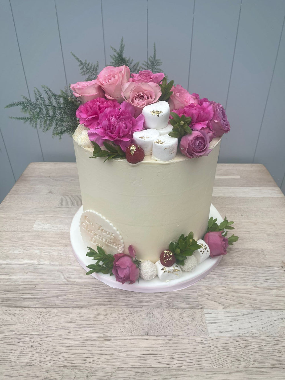 Floral Cake with Marshmallows Cake