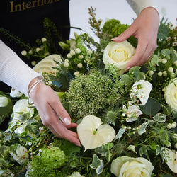 White Rose and Calla Lily Sheaf – Newlands Flower Boutique