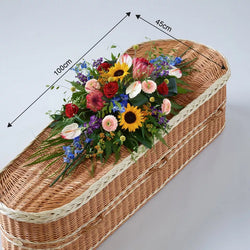 Natural Vibrance Casket Spray – Newlands Flower Boutique