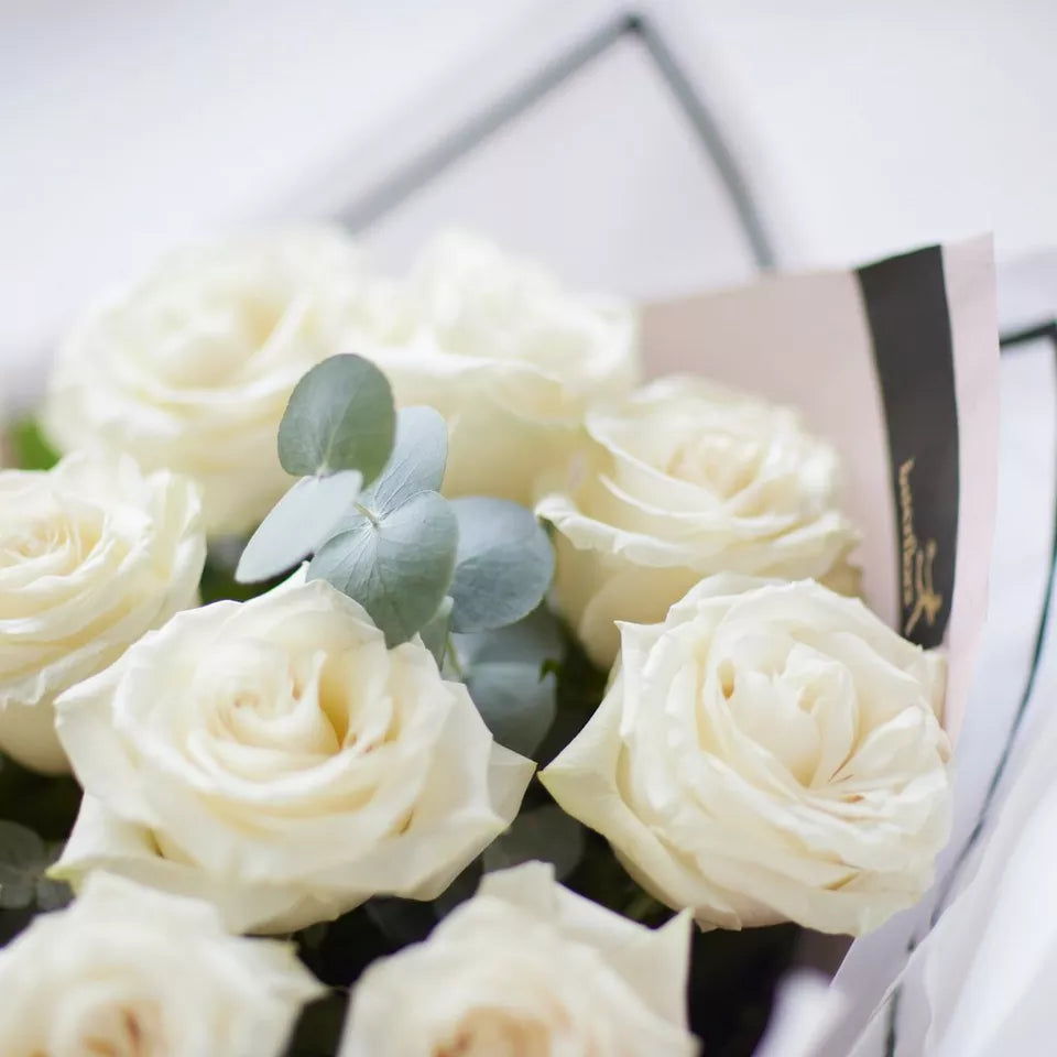 
                  
                    Beautifully Simple White Rose Bouquet
                  
                
