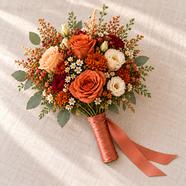 Autumn Romance Bridal Bouquet – wedding flowers by Newlands Flower Boutique