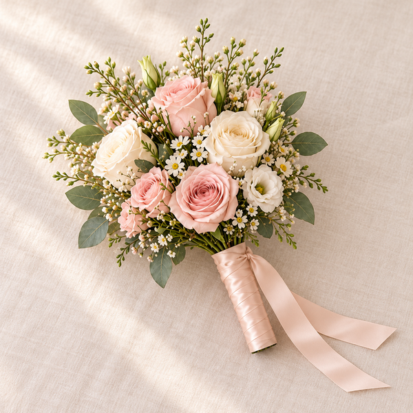 Blush Romance Bridal Bouquet – wedding flowers by Newlands Flower Boutique