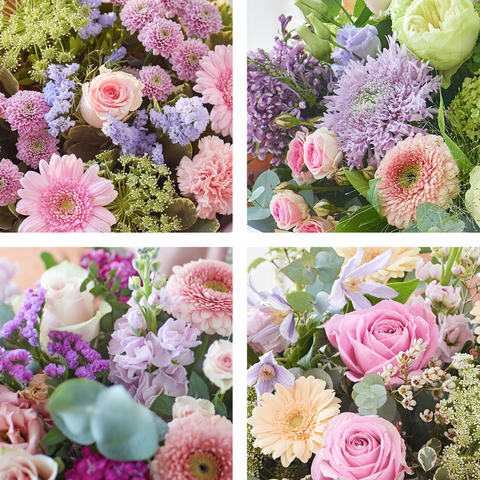 The No Lilies All Love – pink and peach lily-free bouquet – view 2
