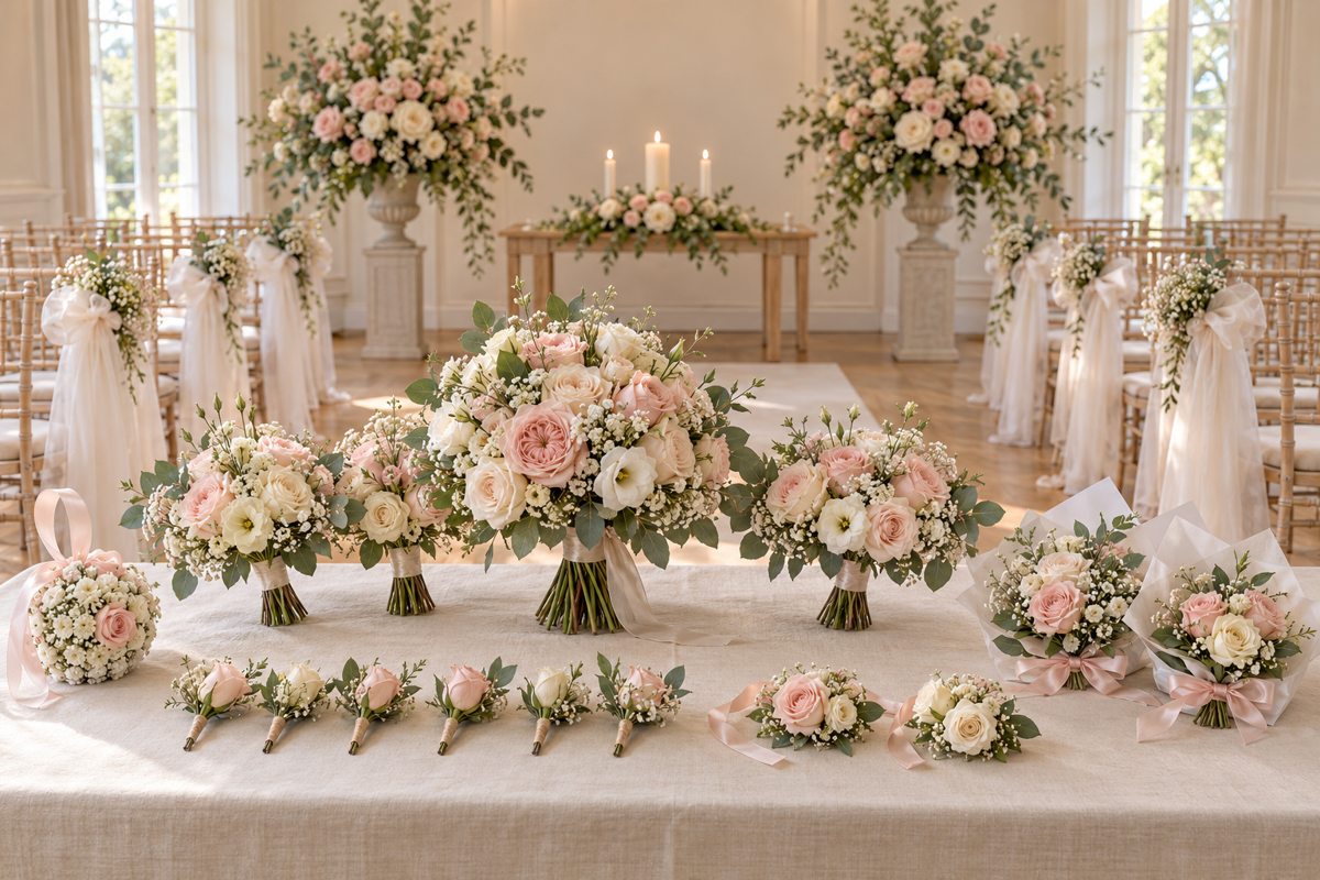 The Elegant wedding flower package – blush and ivory floral design inspiration from Newlands Flower Boutique
