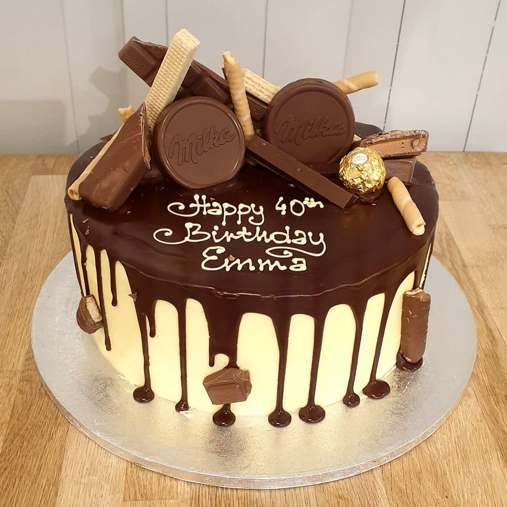 Happy Birthday Chocolate Drip Cake