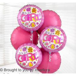 It's a Baby Girl Balloon Bouquet