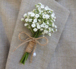 Babys Breath Bouttonniere