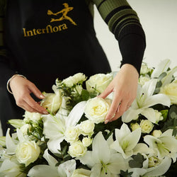 Lily and Rose Casket Spray – Newlands Flower Boutique