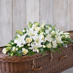 Lily and Rose Casket Spray – Newlands Flower Boutique