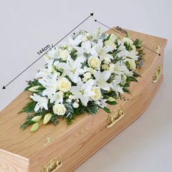 Lily and Rose Casket Spray – Newlands Flower Boutique