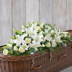 Lily and Rose Casket Spray – Newlands Flower Boutique