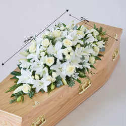 Lily and Rose Casket Spray – Newlands Flower Boutique