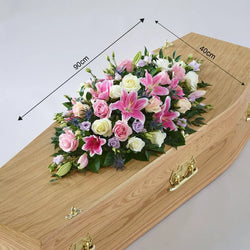 Rose and Eryngium Casket Spray – Newlands Flower Boutique