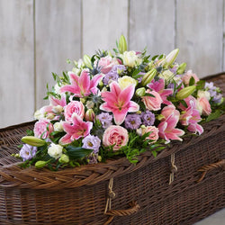 Rose and Eryngium Casket Spray – Newlands Flower Boutique