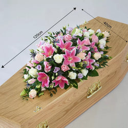 Rose and Eryngium Casket Spray – Newlands Flower Boutique