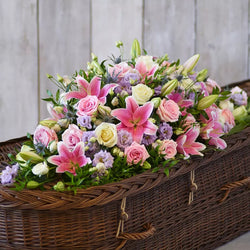 Rose and Eryngium Casket Spray – Newlands Flower Boutique