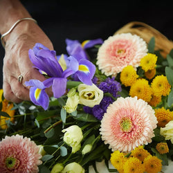 Lemon and Blue Sheaf – Newlands Flower Boutique