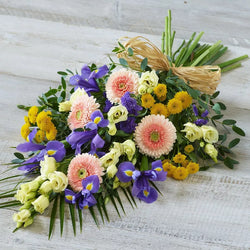 Lemon and Blue Sheaf – Newlands Flower Boutique