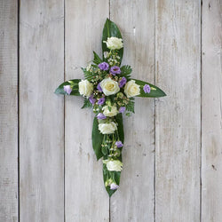 Lilac and White Cross – Newlands Flower Boutique