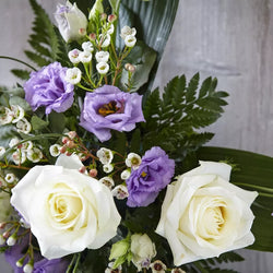 Lilac and White Cross – Newlands Flower Boutique