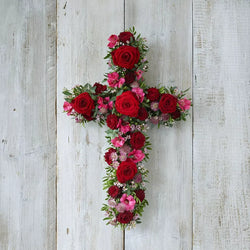 Red and Pink Cross – Newlands Flower Boutique