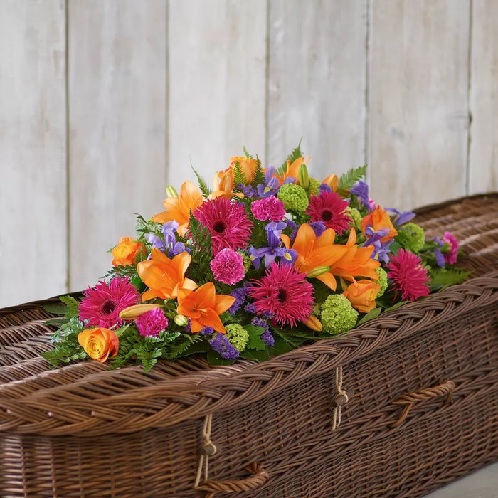 Vibrant Casket Spray – Newlands Flower Boutique