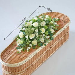 White and Green Casket Spray – Newlands Flower Boutique