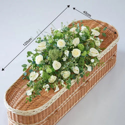 White and Green Casket Spray – Newlands Flower Boutique