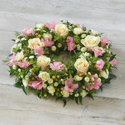 Soft Pastel Wreath – Newlands Flower Boutique