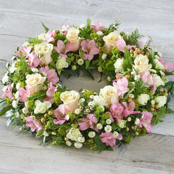 Soft Pastel Wreath – Newlands Flower Boutique