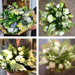 Sympathy hand-tied made with the finest flowers Neutrals €100 FB23 – Newlands Flower Boutique