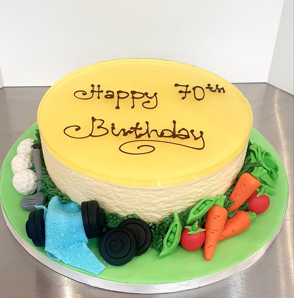 Bespoke Gardeners Birthday Cake With Vegetable Theme