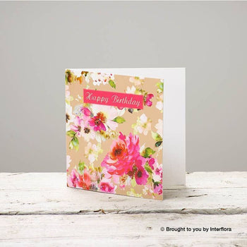 Happy Birthday Floral Card