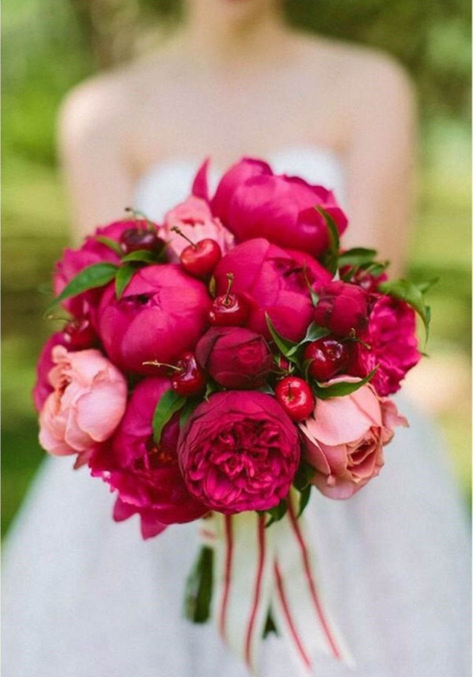 Hot Pink Peony Bridal Bouquet