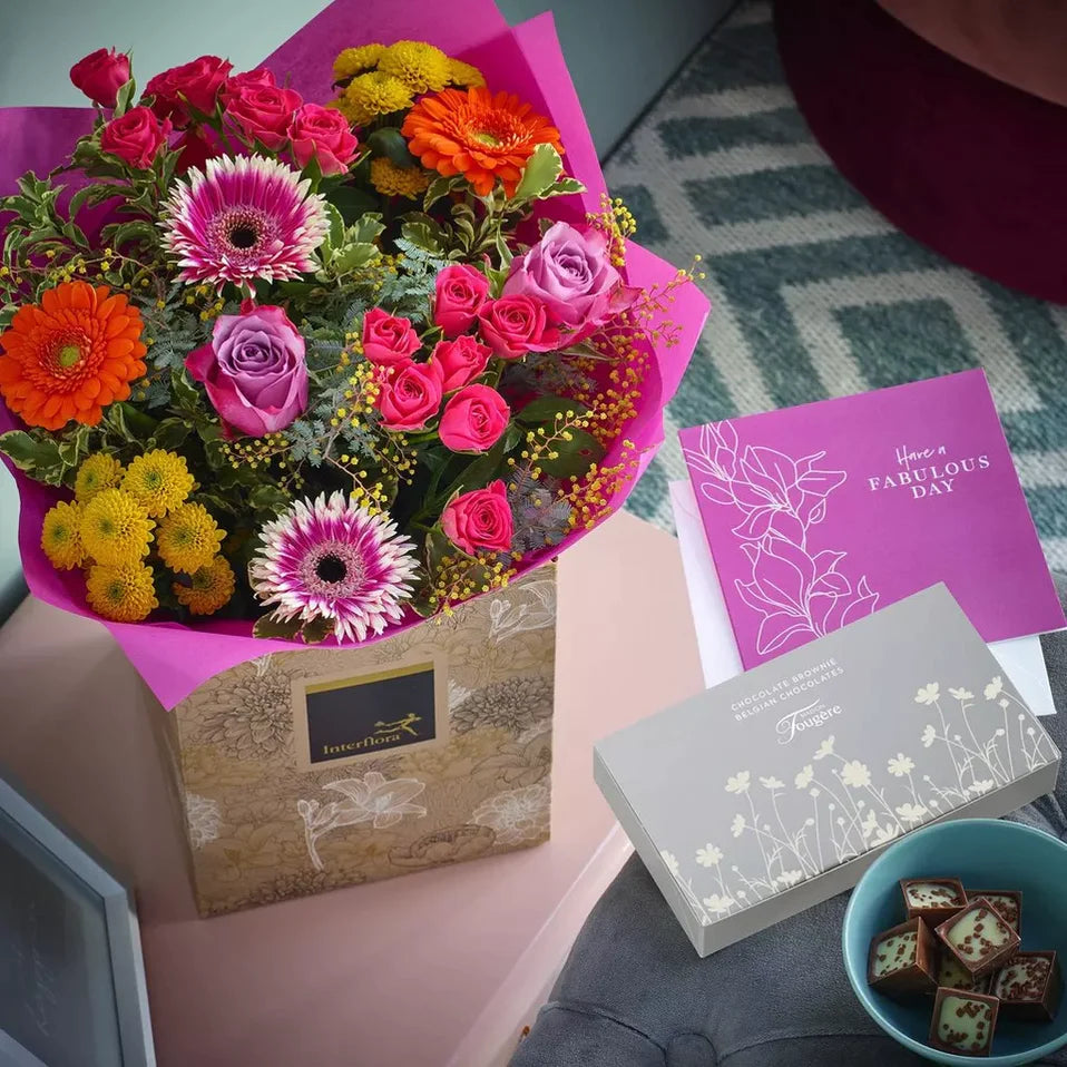 
                  
                    Mother's Day Bright Bouquet Bundle With Chocolates and Card
                  
                